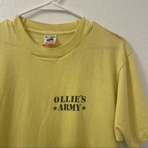 Oliver North for President shirt yellow vtg rare - Picture 6 of 11